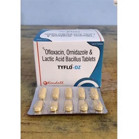 Tyflo Oz Ofloxacin Ornidazole And Lactic Acid Bacillus Tablets X