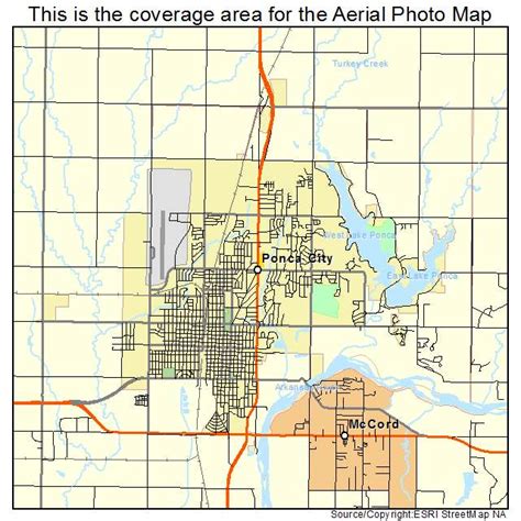 Aerial Photography Map of Ponca City, OK Oklahoma