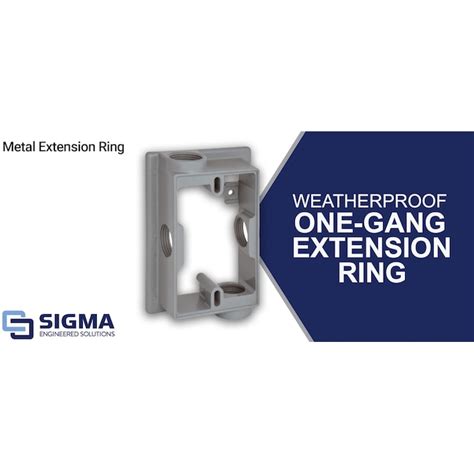 Sigma Engineered Solutions 1 Gang Metal Weatherproof New Work Box Extender Electrical Box In The