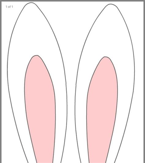 Template For Bunny Ears For Craft