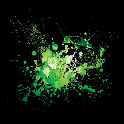 Illustrated Abstract green and black ... | Stock vector | Colourbox