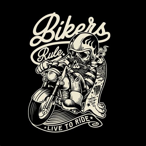 Bikers Rule T Shirt Design On Behance