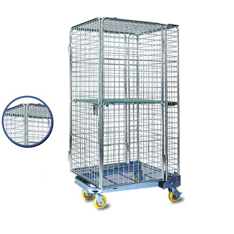 Warehouse Rolling Metal Steel Wire Mesh Storage Cage - Rolling Storage Cage and Storage Mesh Cage