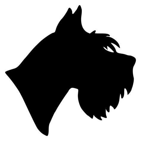 Schnauzer Head Vinyl Decal Sticker Dog Profile Silhouette