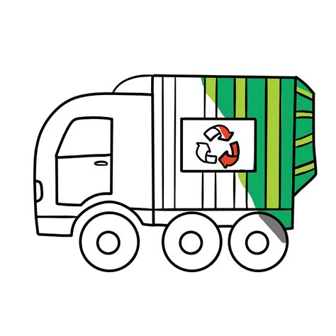 Garbage Truck Printable Coloring Pages