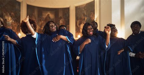 Photo Black Christian Gospel Singers In Church Clapping And Stomping