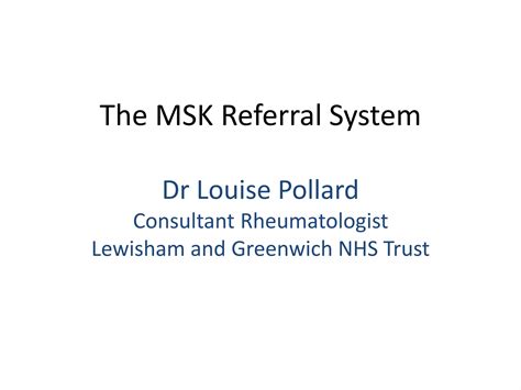 The Msk Referral System May Ppt