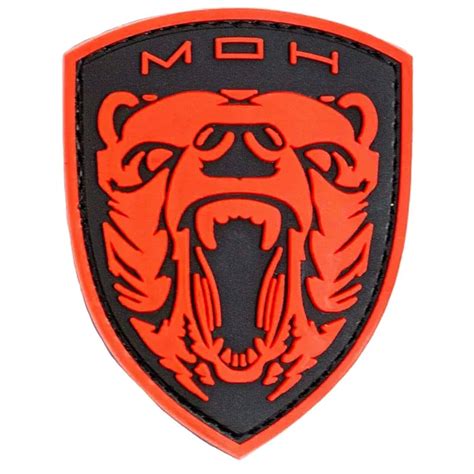 PATCH EN PVC 3D Ecusson militaire GRIZZLY MEDAL OF HONOR Légion