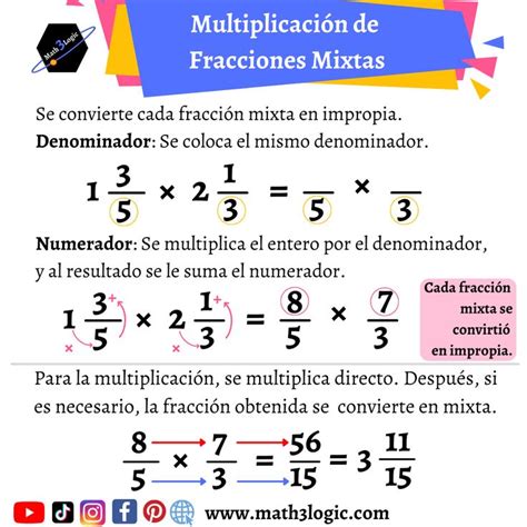 Ejercicio Multiplicaci N De Fracciones Mixtas