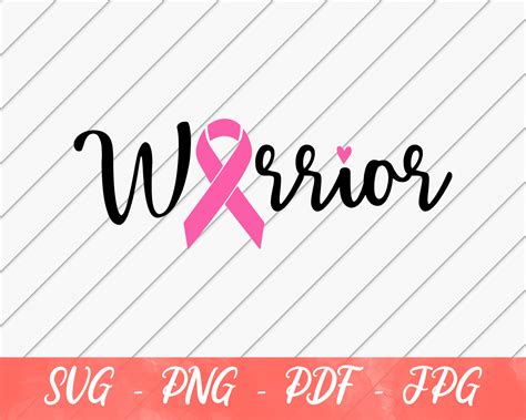 Warrior Breast Cancer Svg Survivor Svg Cancer Ribbon Svg Etsy Canada