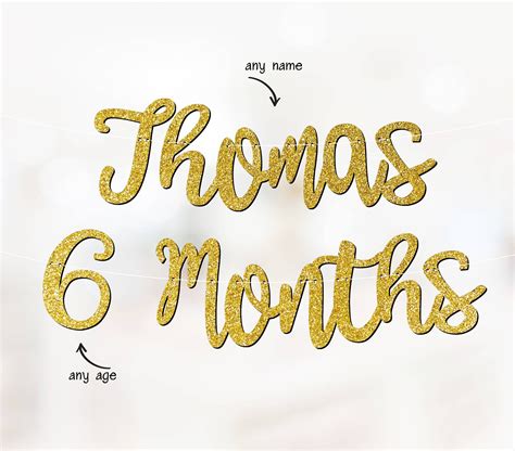 Personalised Custom 6 Months Birthday Banner Party Decorations Etsy