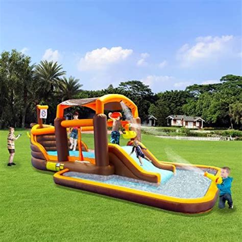 Inflatable Water Slide, Inflatable Playground Backyard Water Park with ...