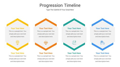 Progression Timeline PowerPoint Template is a modern template that you ...