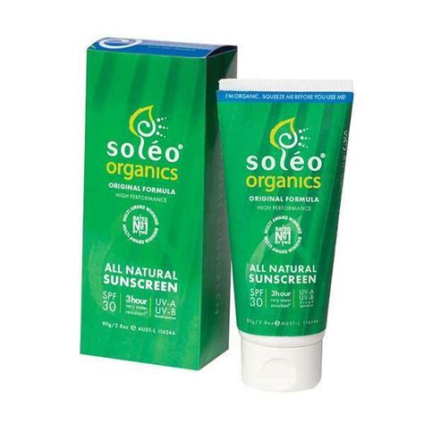 Soleo Organics Natural Sunscreen SPF30 Original Formula | Natural ...