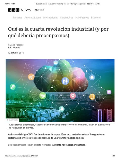 Queeslacuartarevolucionindustrialyporquedeberiapreocuparnos Bbcnewsmundo Pdf