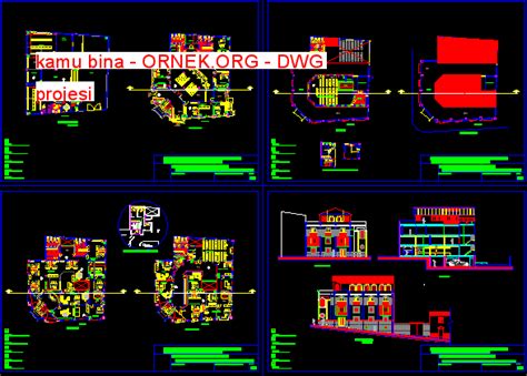 Kamu Bina Dwg Projesi Autocad Projeler