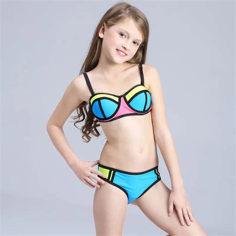 S E Kinder Bikini M Dchen Zwei St Cke Badeanz Ge Biquini Sport