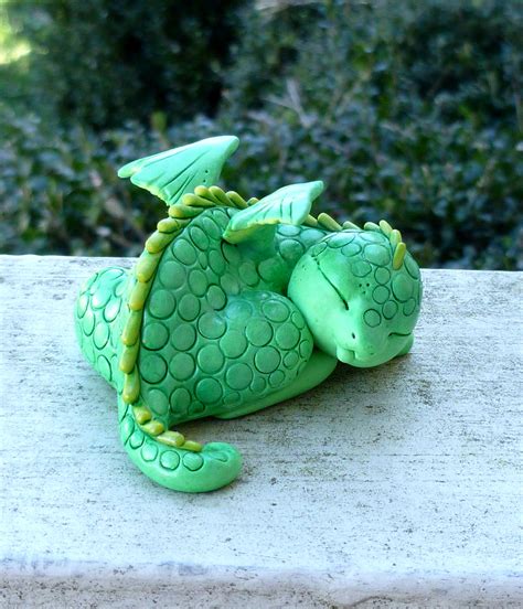 Ooak handmade polymer clay Sleeping Baby Dragon by Mystic Reflections ...