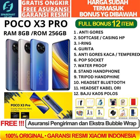 Jual XIAOMI POCO X3 PRO 8 256 6 128 RAM 8GB ROM 256GB GARANSI RESMI TAM