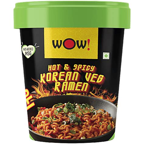 buy wow noodles hot spicy korean veg ramen cup noodles
