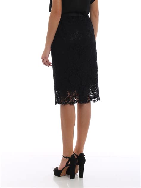 Arriba 39 Imagen Dolce And Gabbana Black Lace Skirt Abzlocal Mx