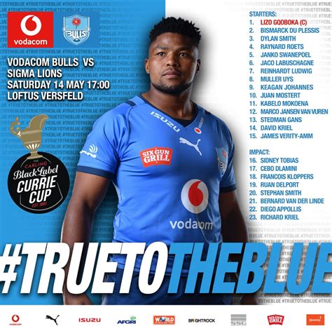 Exciting Blue Bulls Team For Currie Cup Clash Against Lions Rekord East