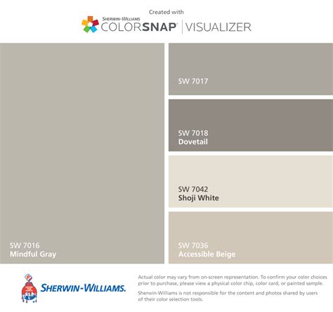 Sw Mindful Gray Coordinating Colors Peel And Stick Paint Samples For