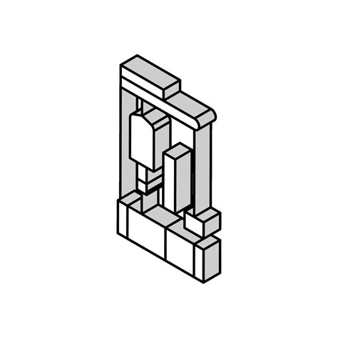 Creep Testing Materials Engineering Isometric Icon Vector Illustration