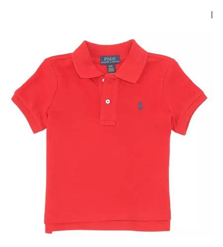 Playera Polo Ralph Lauren Original Para Ni A Rojo Meses Sin Intereses