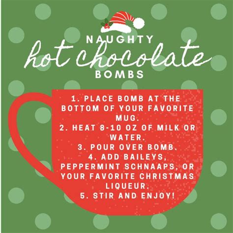 Hot Chocolate Naughty Hot Chocolate Bombs Gift Tags inch Etsy España
