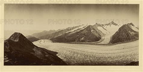 Snowy Mountain Pass Adolphe Braun French France About