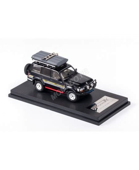 Miniature Toyota Land Cruiser J Noir Avec Gallerie Et