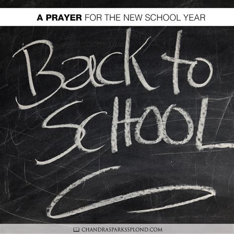 Join Me in Saying a Prayer for the New School Year Chandra Sparks ...