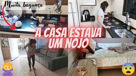 Faxina Pesada E Completa A Casa Estava Muito Suja Dias Sem Limpar A