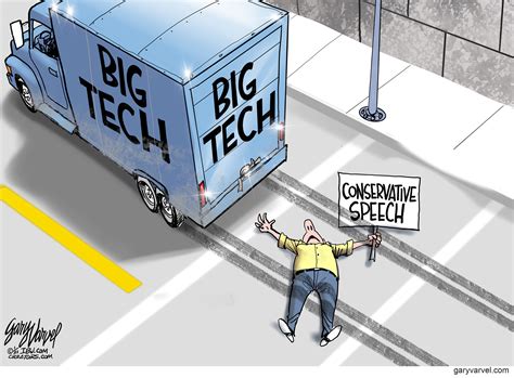 Editorial Cartoon U.S. big tech free speech conservative | The Week