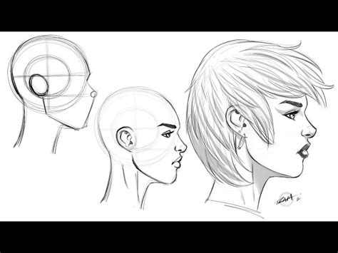 How To Draw A Female Face Profile