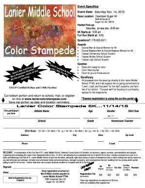 Fillable Online Lanier Color Stampede K Registration Form Fax