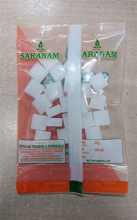 25g Square Saranam Pure Camphor Tablet Sandalwood At Rs 575 Kg In Chennai