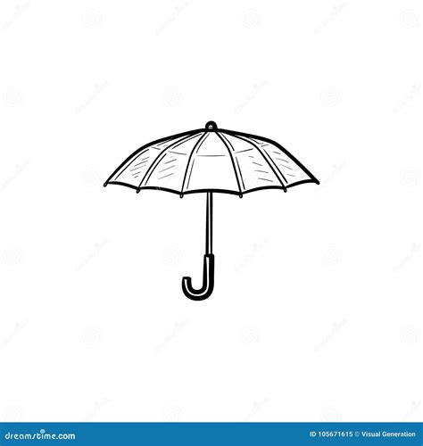 Umbrella Hand Drawn Sketch Icon Stock Vector Illustration Of Parasol Design 105671615