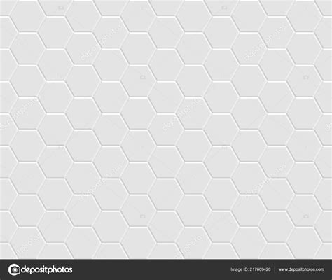 White seamless hexagon tiles vector texture. Stock Vector by ...