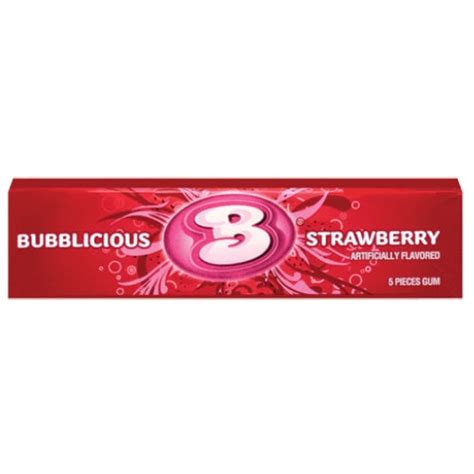 Bubblicious Gum Strawberry 40g 18 Pack Candy District