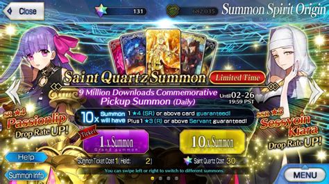 Fate Grand Order 9 Million Downloads Summons Youtube