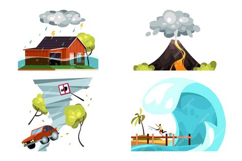 Premium Vector | Hand drawn different weather effects