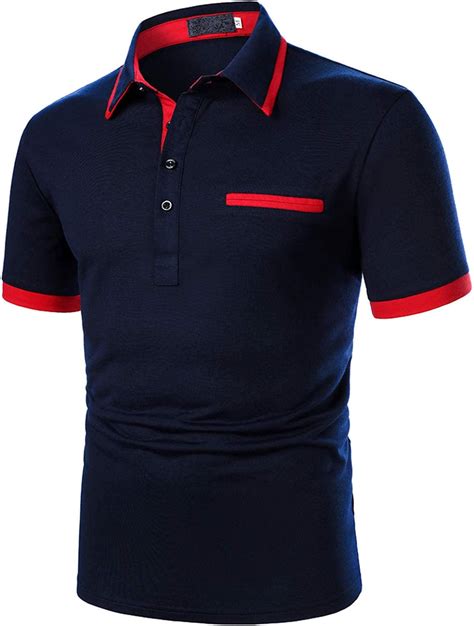 Herren L Ssiges Revers Kurzarm Slim Fit Hemd Herren Poloshirt Golf Polo