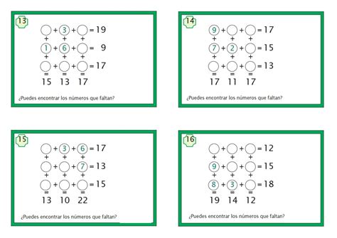 Juegos Matemáticos Para Primaria 3x3 Sumas Orientacion Andujar