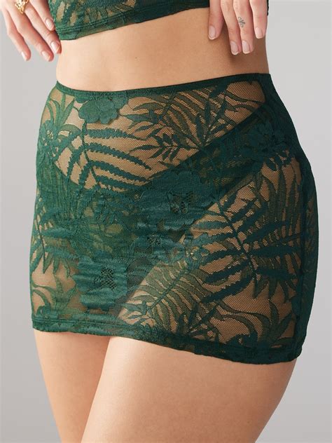 Shadowplay Lace Keyhole Skirt In Green Savage X Fenty Uk United Kingdom