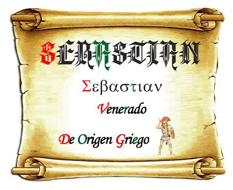 El Origen De Los Nombres Sebastian