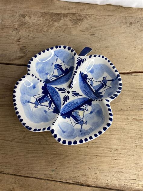 Vintage Delfts Blauw Delft Blue Handpainted Four Se Gem