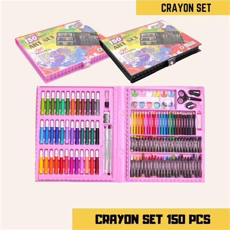 Jual Crayon Set 150pcs Alat Menggambar Mewarnai Dan Melukis Isi 150