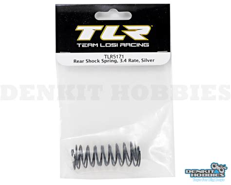 REAR SHOCK SPRING SET 3 4 SILVER 22 1 10 TEAM LOSI RACING Denkit Hobbies